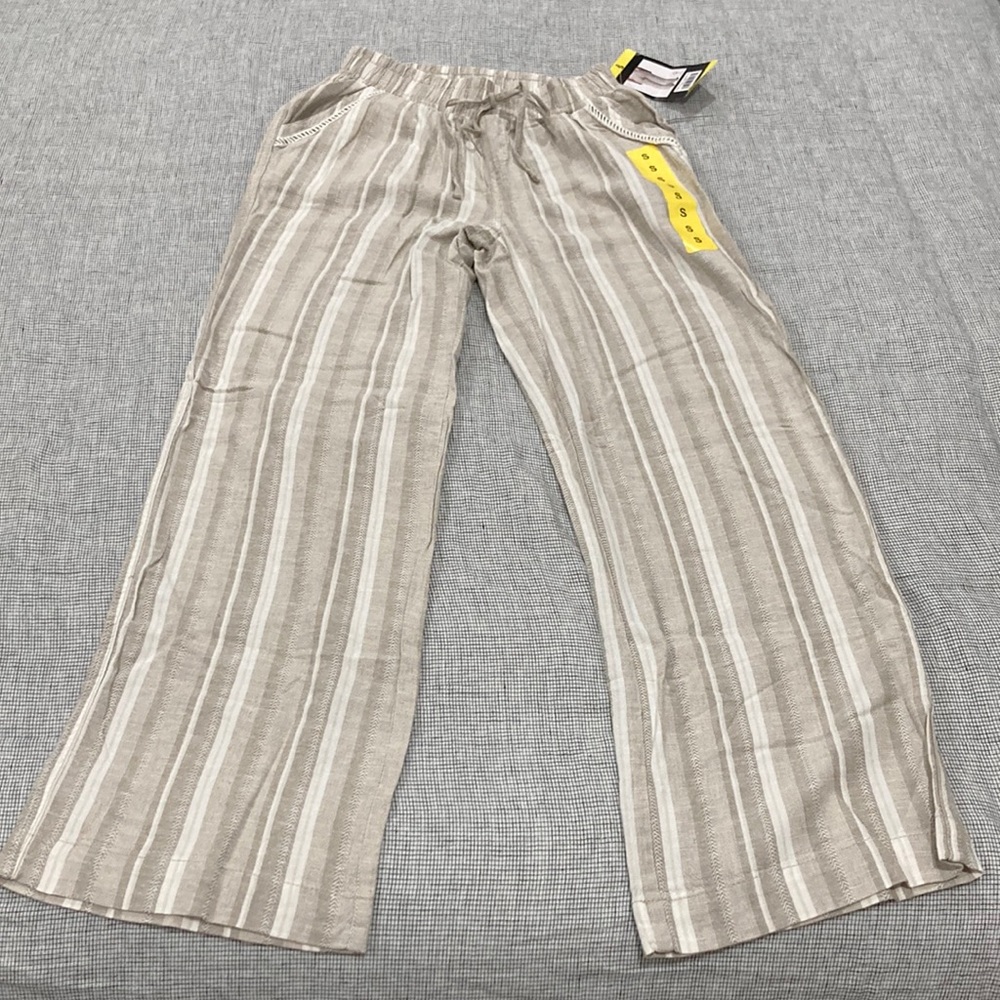 Briggs Linen Wide Leg Pants with drawstring